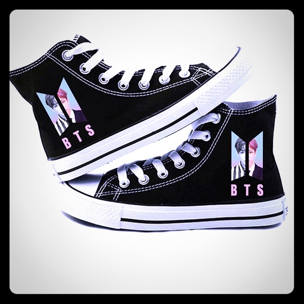 BTS logo sneakers, LIKE NEW!